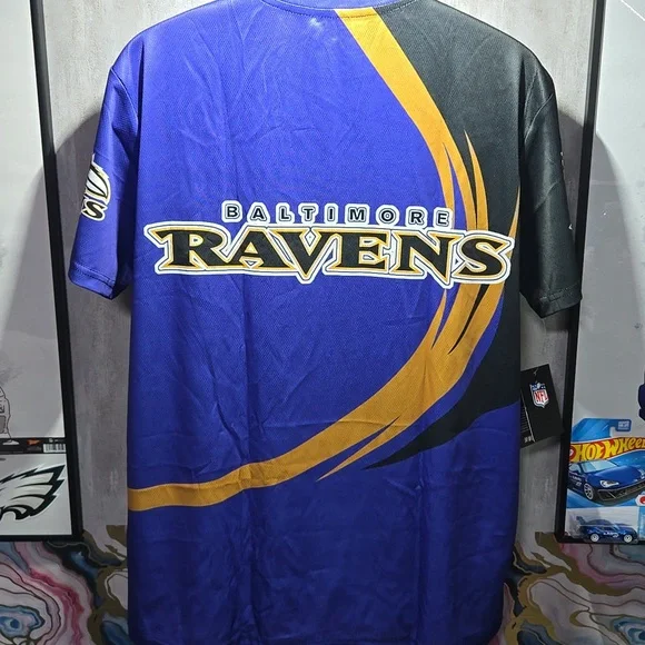 L Baltimore Ravens Custom Sublimated NFL Football Game Day Fan Jersey - Picture 5 of 8